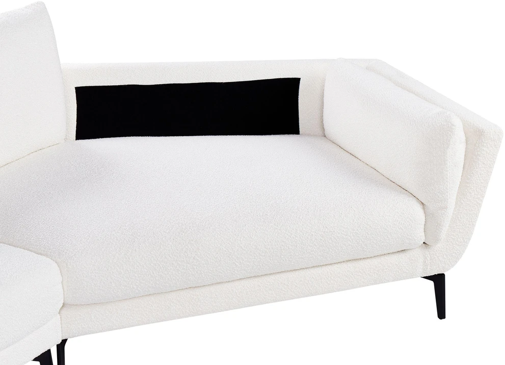 Beliani 3 vietų sofa KANSSELI Boucle balta