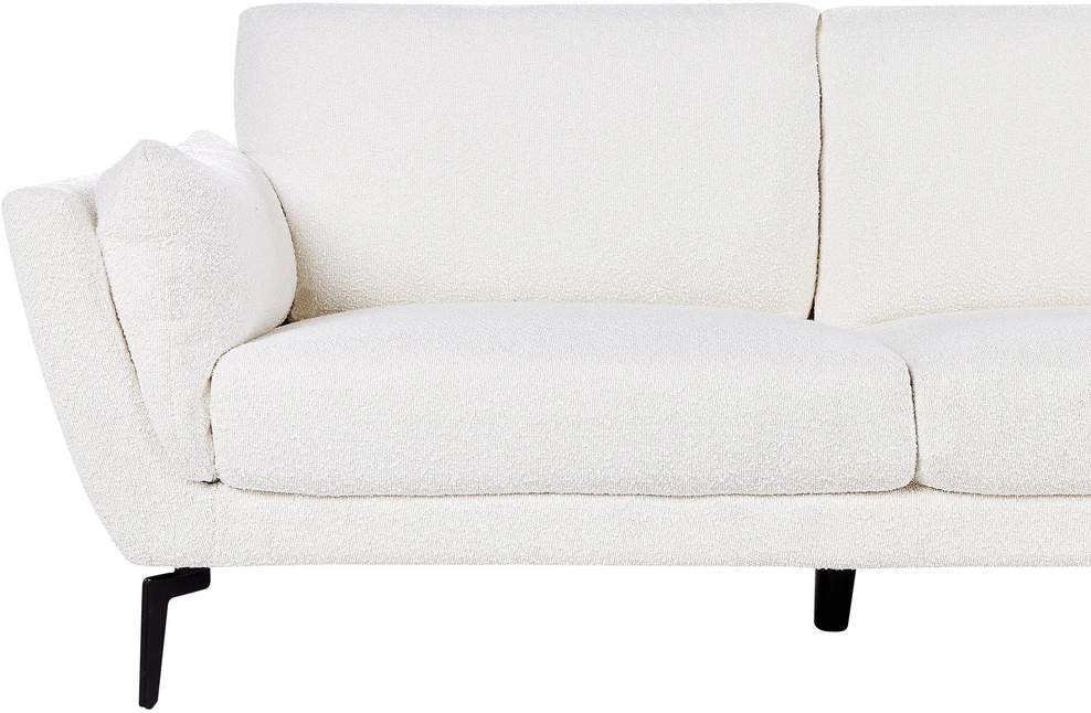 Beliani 3 vietų sofa KANSSELI Boucle balta