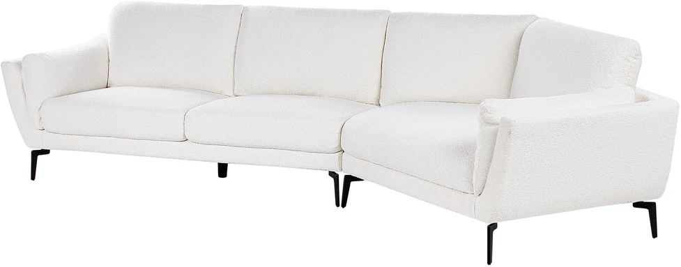 Beliani 3 vietų sofa KANSSELI Boucle balta