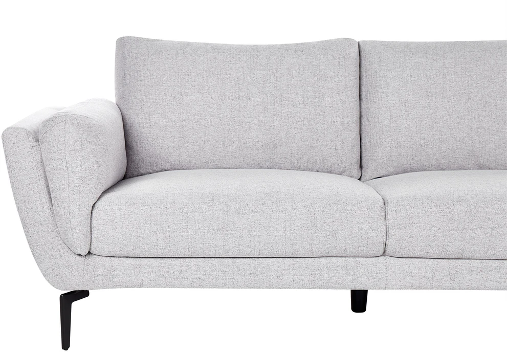 Beliani 3 vietų sofa KANSSELI šviesiai pilka