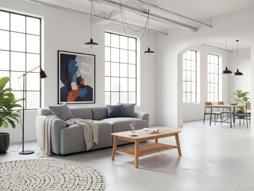 Beliani 3 vietų sofa KORIO Pilka