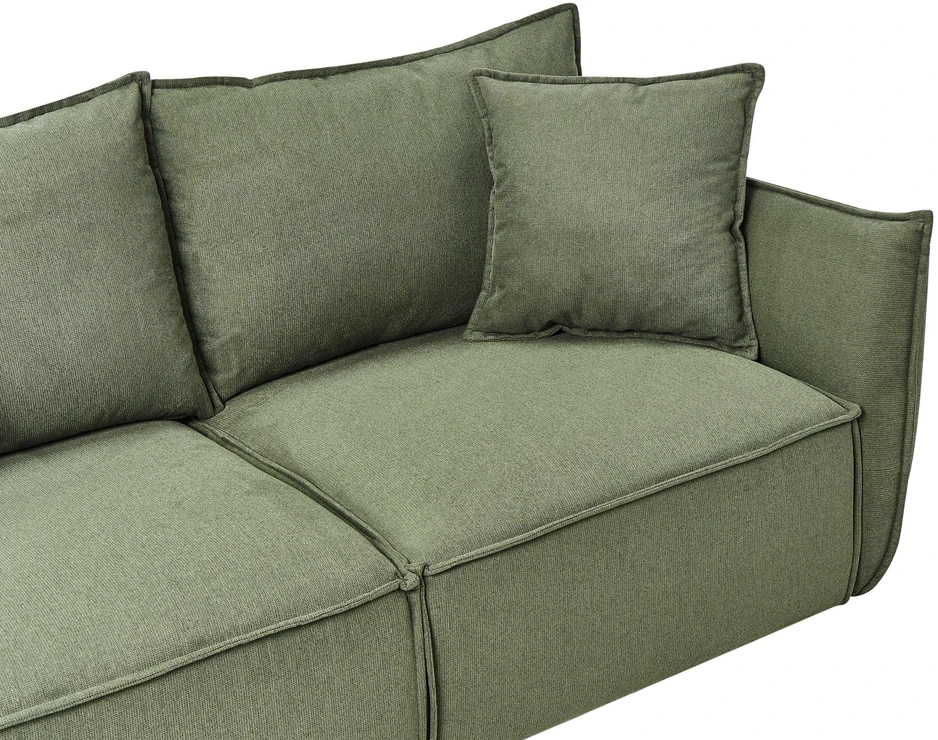 Beliani 3 vietų sofa KUNES žalia