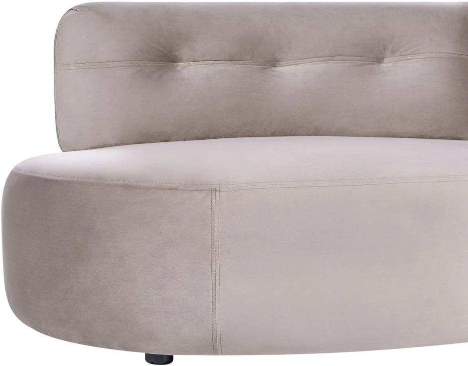 Beliani 3 vietų sofa LAERDAL Veliūrinė Smėlio pilka