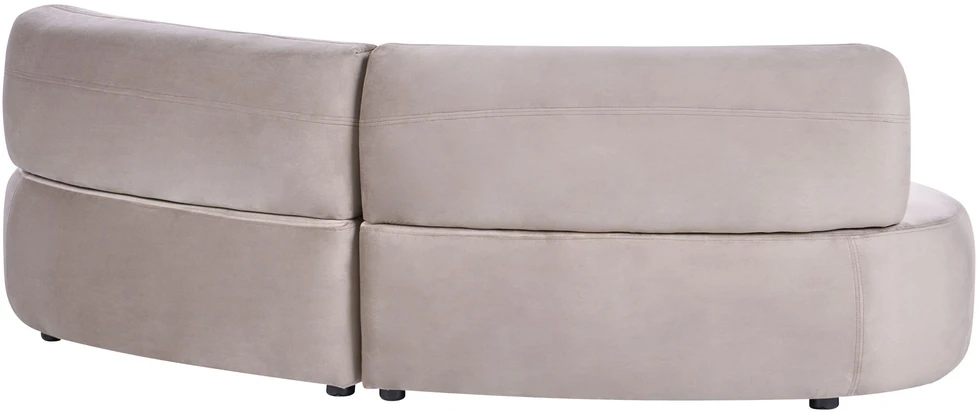 Beliani 3 vietų sofa LAERDAL Veliūrinė Smėlio pilka
