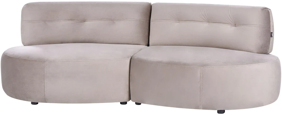 Beliani 3 vietų sofa LAERDAL Veliūrinė Smėlio pilka