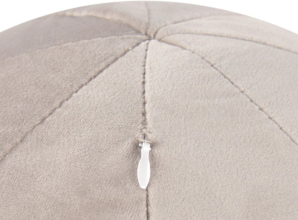Beliani 3 vietų sofa LEIREN, veliūras, smėlio pilkumo spalvos
