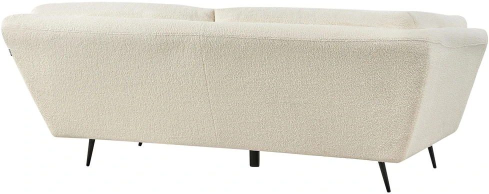 Beliani 3 vietų sofa LENVIK, buklė audinys, balta