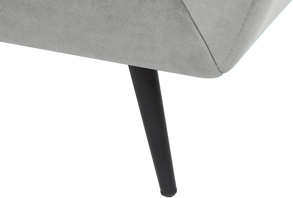 Beliani 3 vietų sofa LENVIK, veliūrinė, pilka