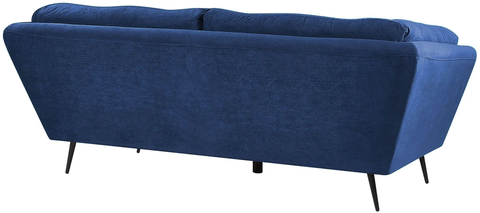 Beliani 3 vietų sofa LENVIK, veliūrinė, tamsiai mėlyna