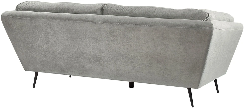 Beliani 3 vietų sofa LENVIK, veliūrinė, pilka