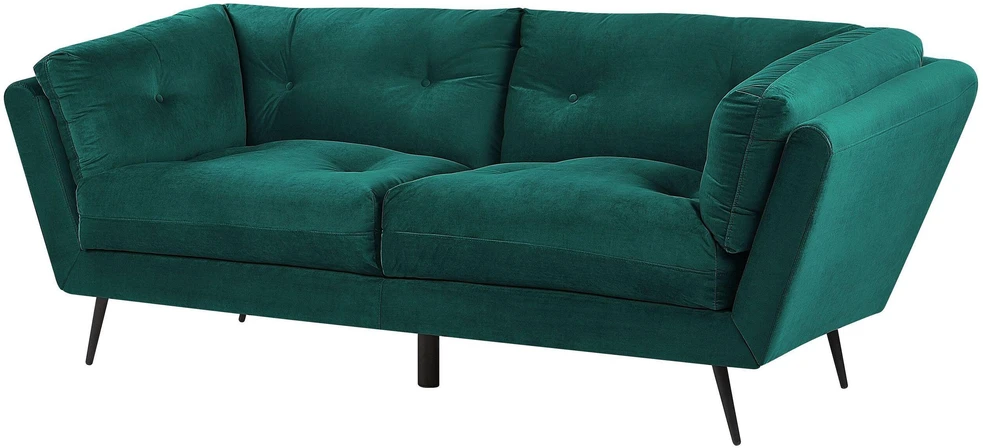 Beliani 3 vietų sofa LENVIKaksominė, smaragdinė