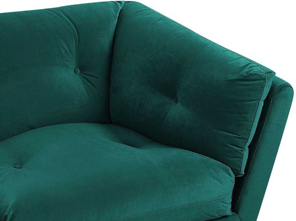 Beliani 3 vietų sofa LENVIKaksominė, smaragdinė
