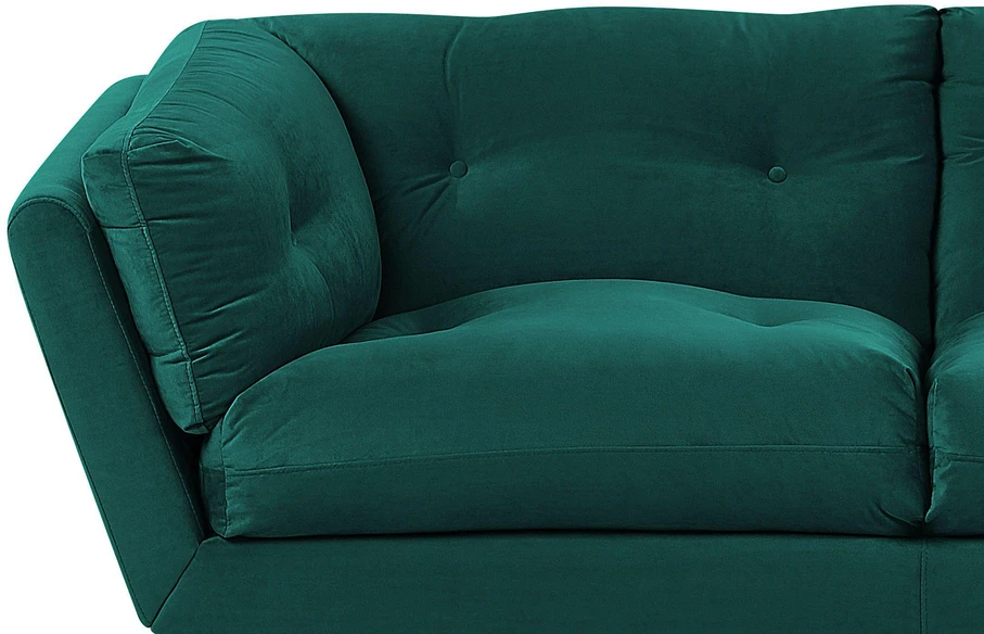 Beliani 3 vietų sofa LENVIKaksominė, smaragdinė