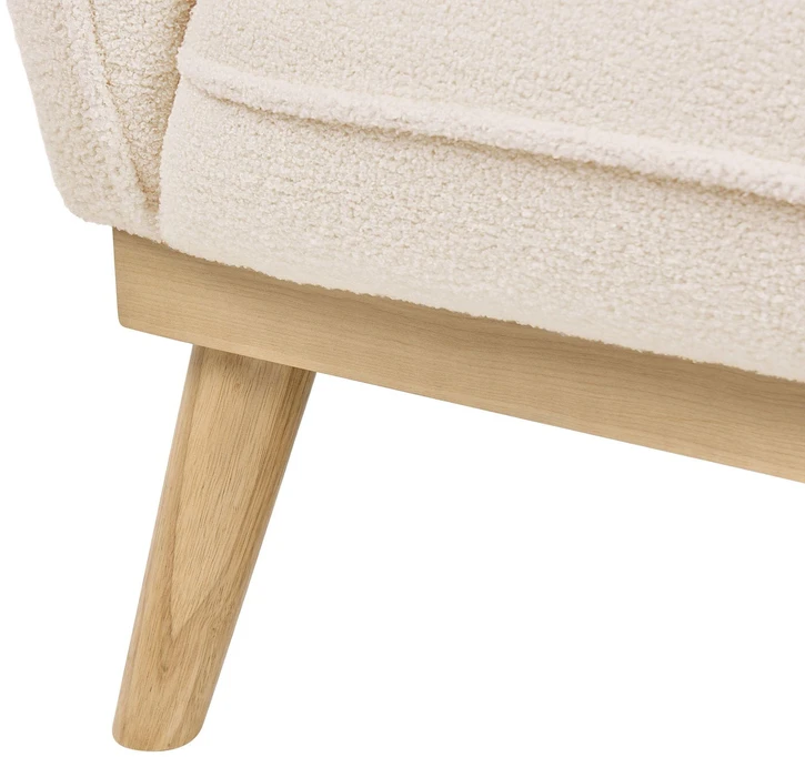Beliani 3 vietų sofa LJUNG Boucle šviesiai smėlio spalvos
