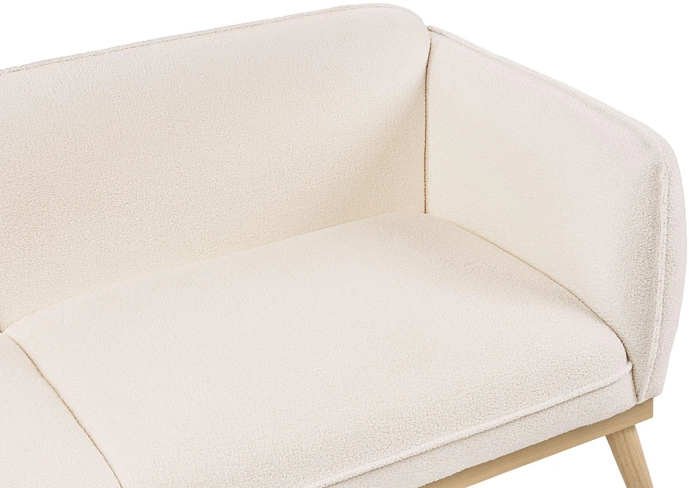 Beliani 3 vietų sofa LJUNG Boucle šviesiai smėlio spalvos
