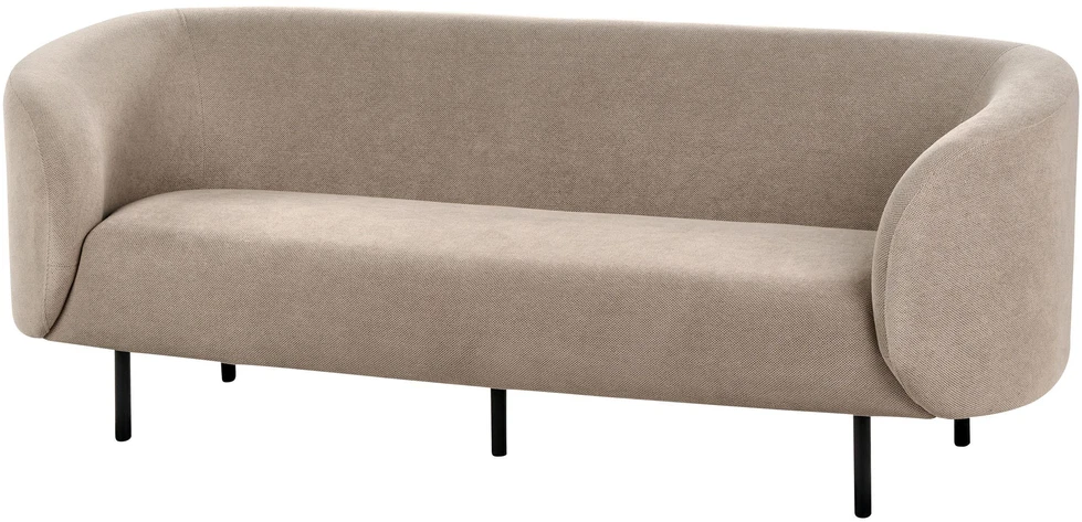 Beliani 3 vietų sofa LOEN smėlio pilkumo spalvos