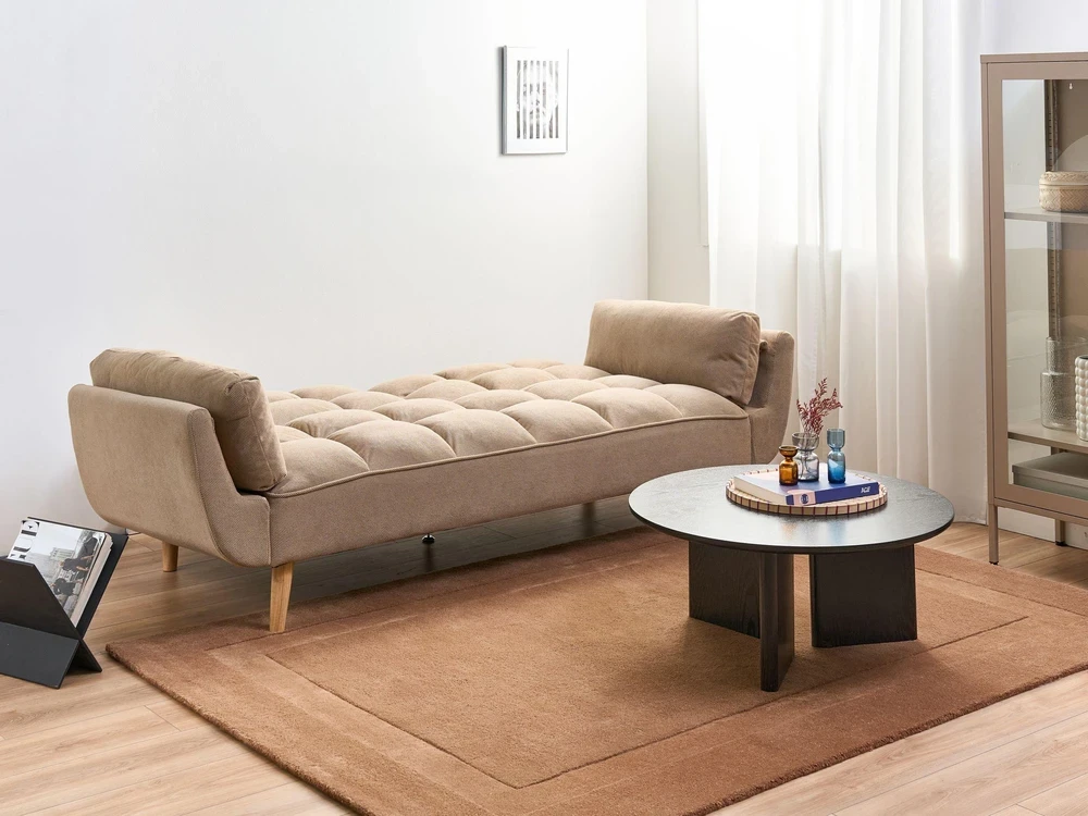 Beliani 3 vietų sofa-lova ASBY, šviesiai ruda