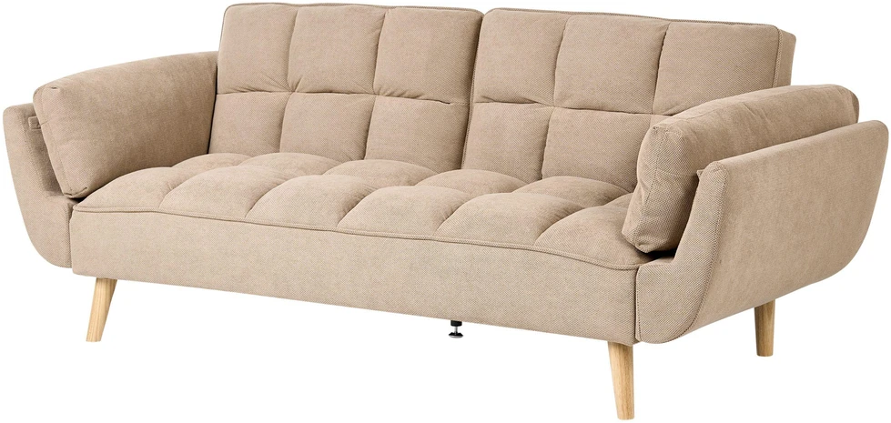 Beliani 3 vietų sofa-lova ASBY, šviesiai ruda
