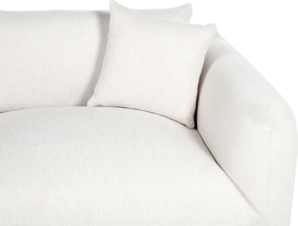Beliani 3 vietų sofa LUVOS, kreminė balta