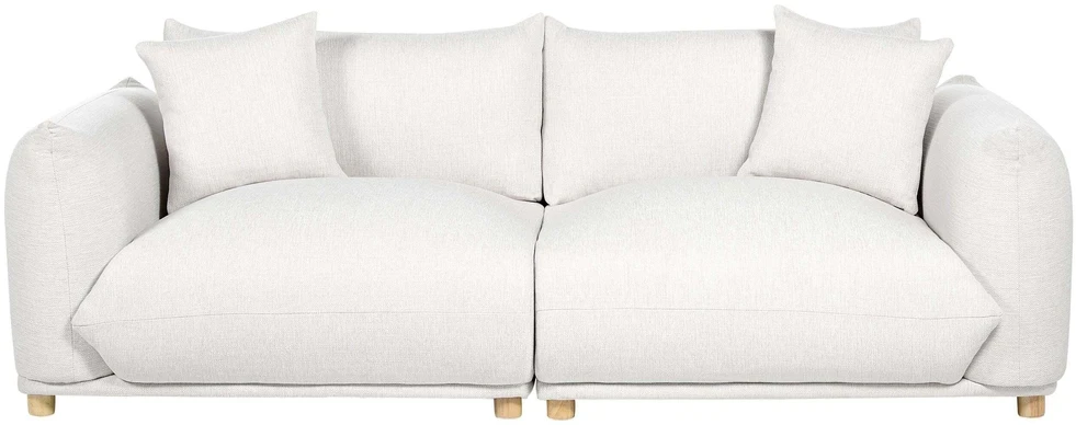 Beliani 3 vietų sofa LUVOS, kreminė balta