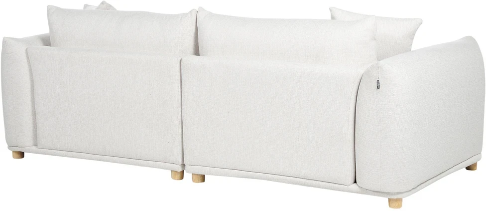 Beliani 3 vietų sofa LUVOS, kreminė balta
