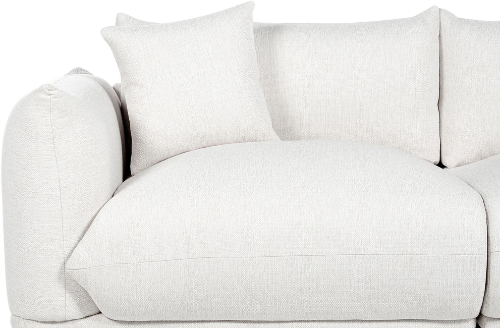 Beliani 3 vietų sofa LUVOS, kreminė balta