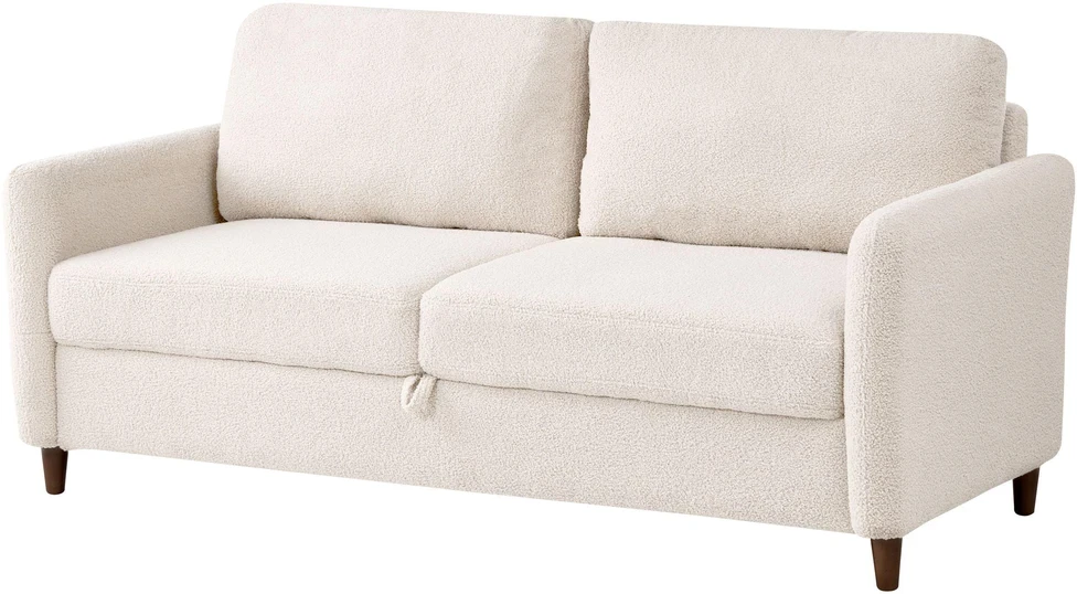 Beliani 3 vietų sofa MARE Boucle smėlio spalvos