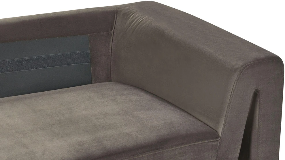 Beliani 3 vietų sofa MAUNU veliūrinė grafito spalvos