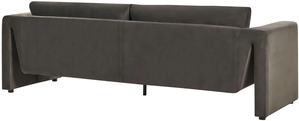 Beliani 3 vietų sofa MAUNU veliūrinė grafito spalvos