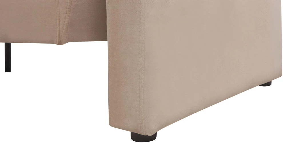 Beliani 3 vietų sofa MAUNU veliūrinė smėlio spalvos
