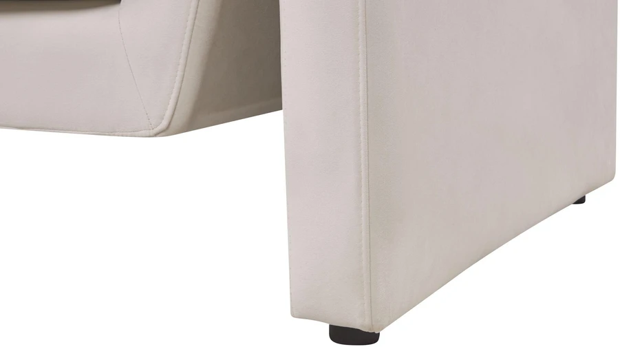 Beliani 3 vietų sofa MAUNU veliūrinė šviesiai smėlio spalvos