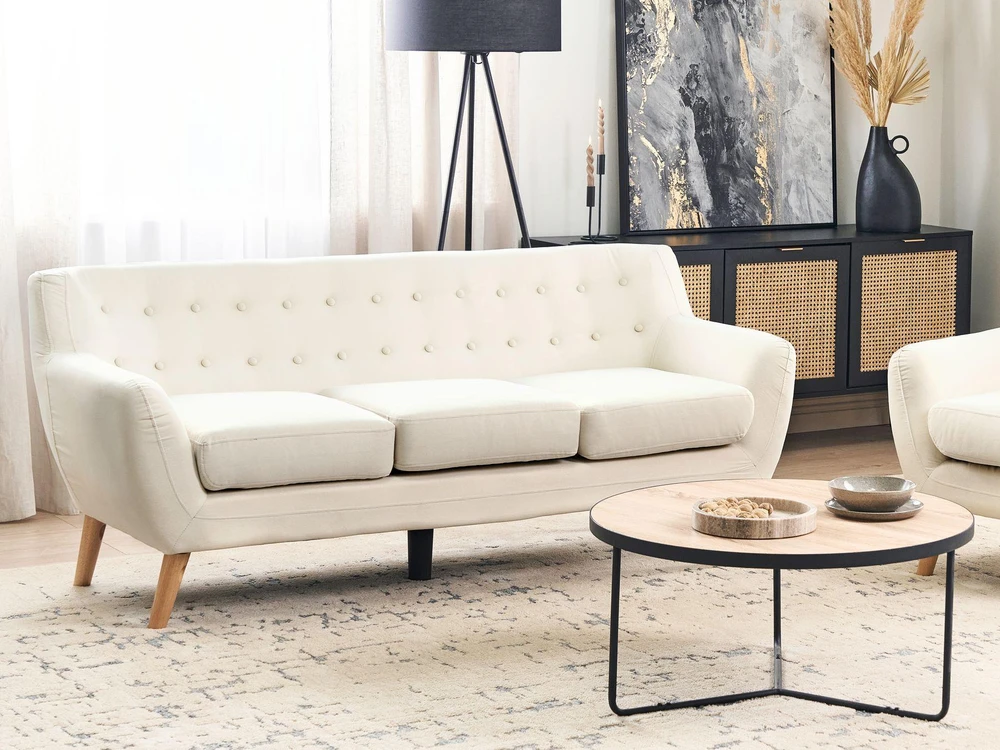Beliani 3 vietų sofa MOTALA šviesiai smėlio spalvos
