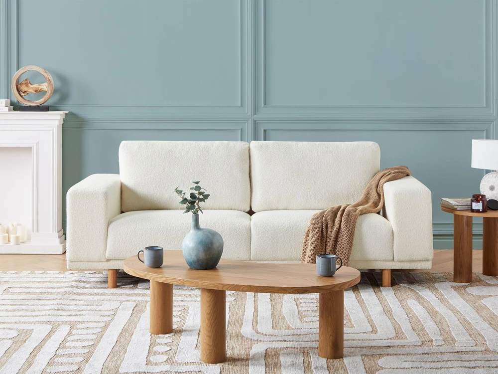 Beliani 3 vietų sofa NIVALA Boucle, nebalinta