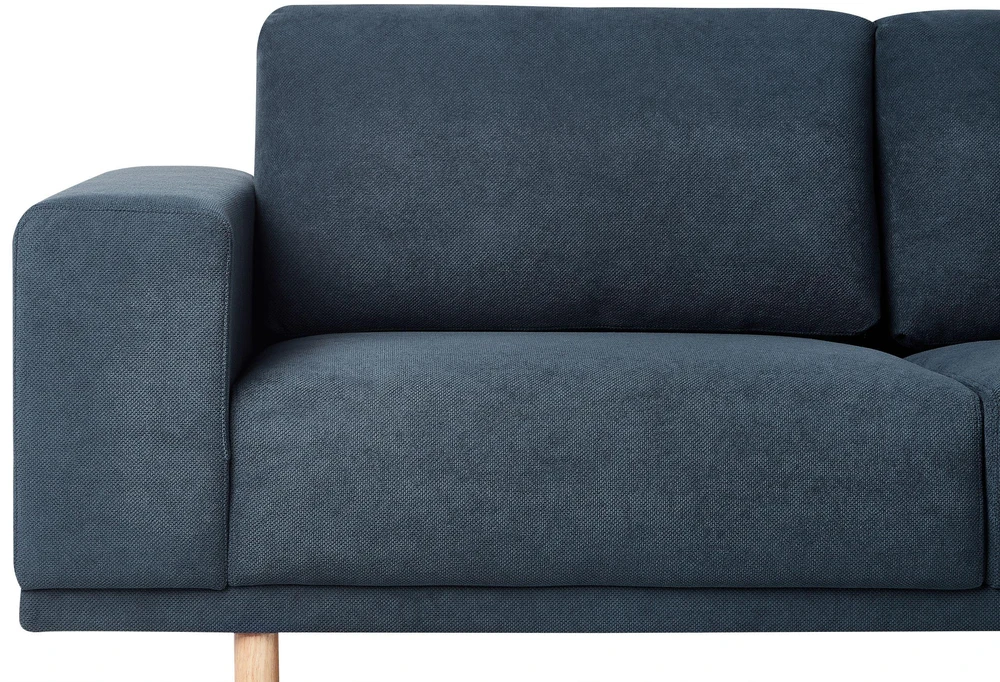 Beliani 3 vietų sofa NIVALA tamsiai mėlyna