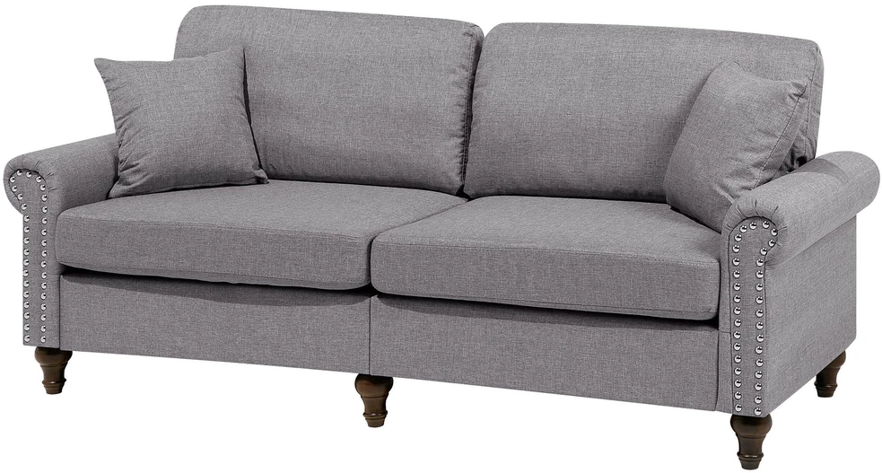 Beliani 3 vietų sofa OTRA šviesiai pilka