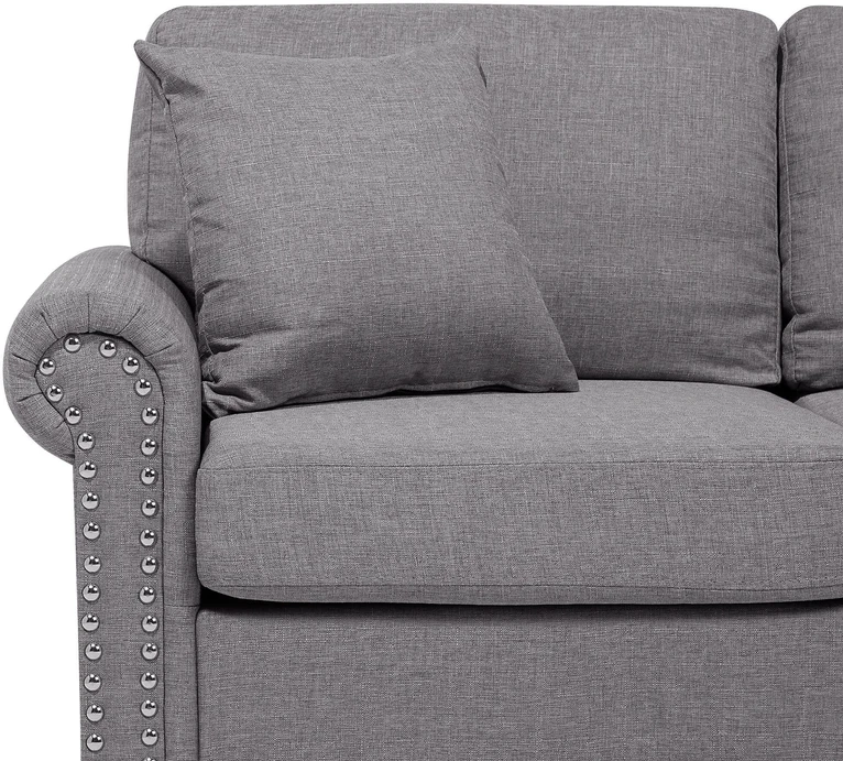 Beliani 3 vietų sofa OTRA šviesiai pilka