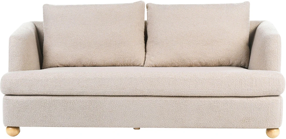 Beliani 3 vietų sofa RATTVIK Boucle smėlio spalvos