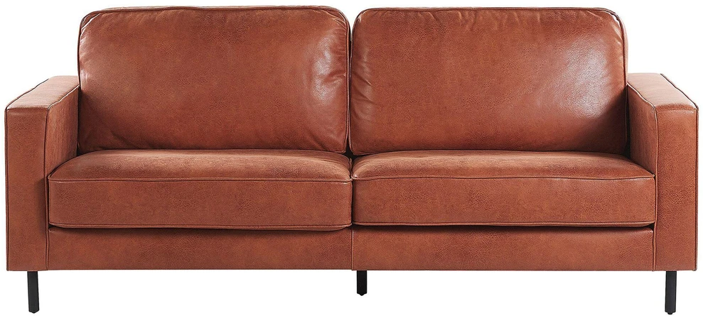Beliani 3 vietų sofa SAVALEN ekologiška oda, auksinė ruda