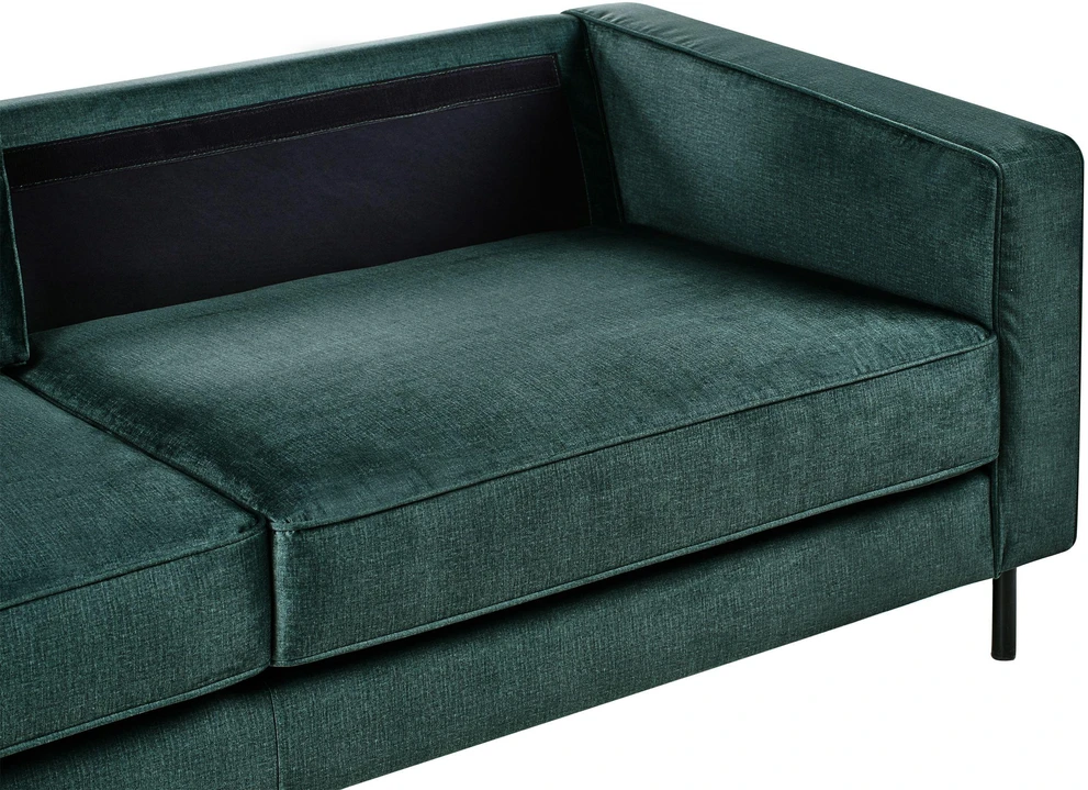 Beliani 3 vietų sofa SAVALEN tamsiai žalias veliūras
