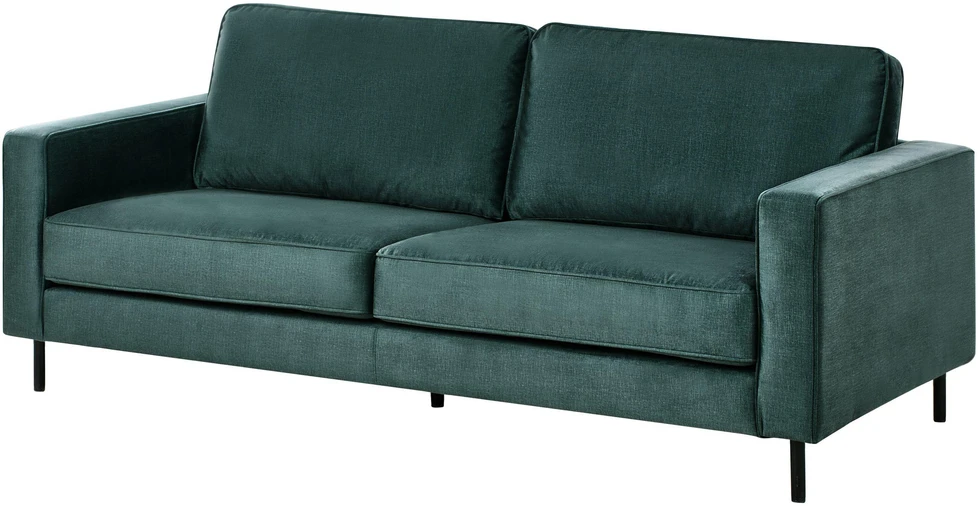 Beliani 3 vietų sofa SAVALEN tamsiai žalias veliūras