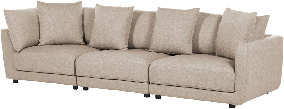 Beliani 3 vietų sofa SIGTUNA, smėlio spalvos