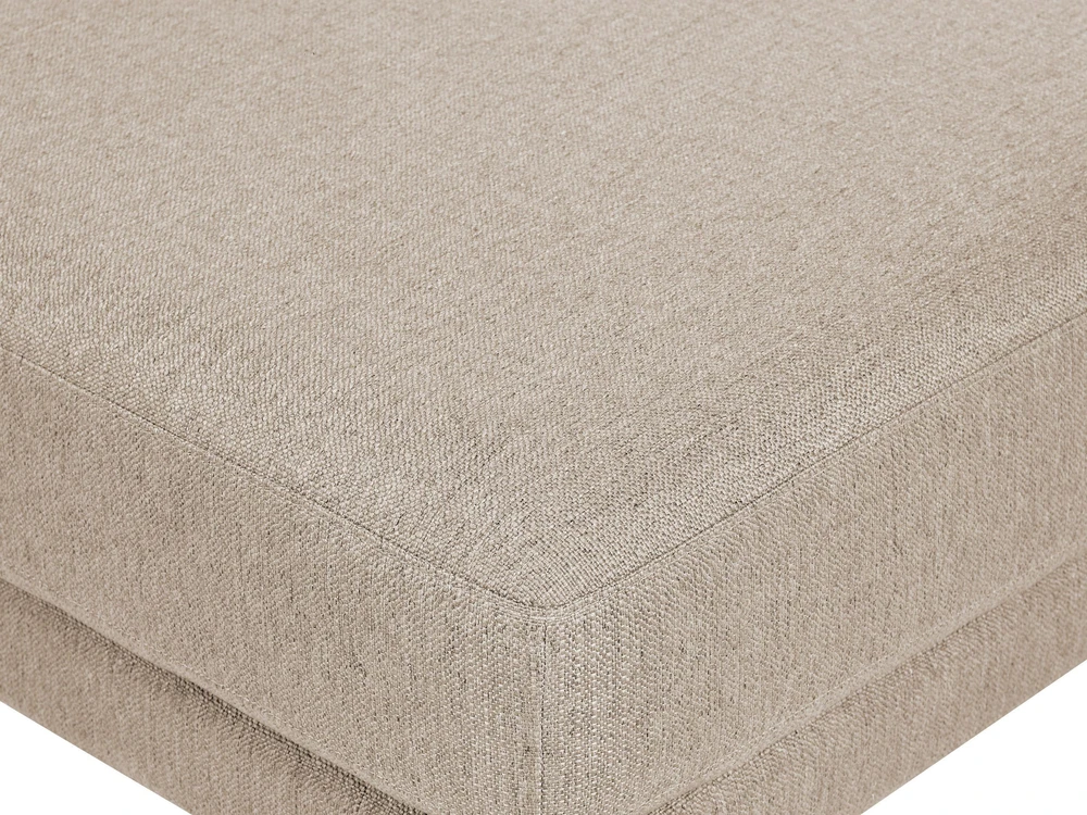 Beliani 3 vietų sofa SIGTUNA, smėlio spalvos su otomane