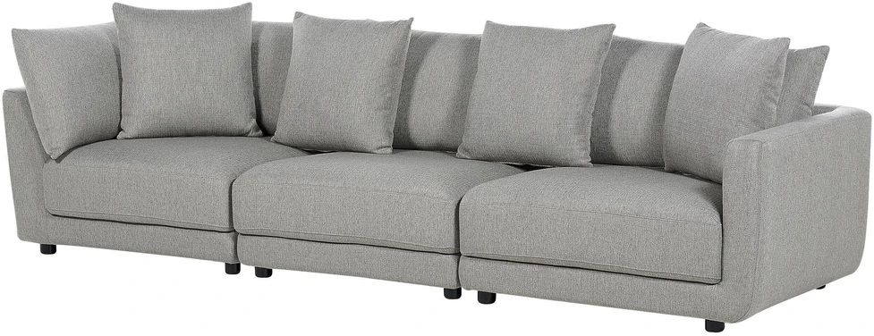 Beliani 3 vietų sofa SIGTUNA šviesiai pilka