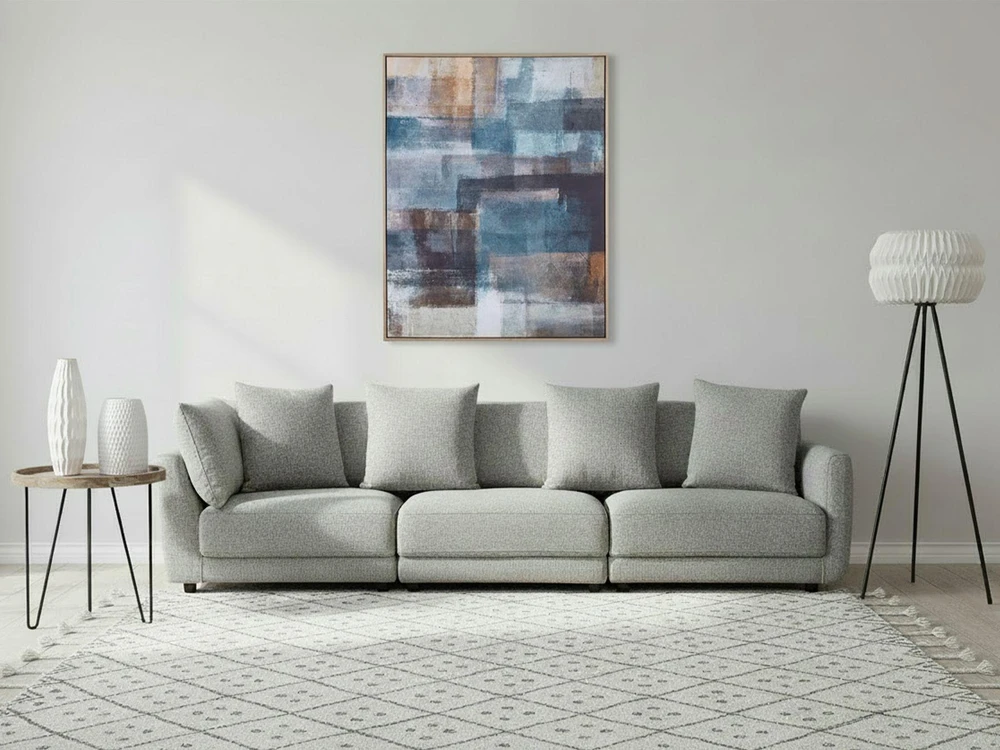 Beliani 3 vietų sofa SIGTUNA šviesiai pilka