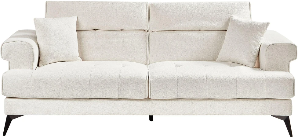 Beliani 3 vietų sofa SKIVE Boucle balta