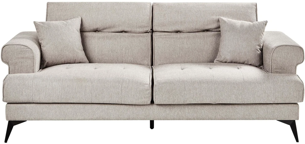 Beliani 3 vietų sofa SKIVE smėlio pilkos spalvos