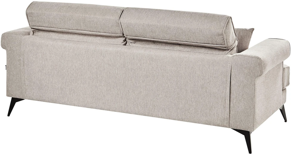 Beliani 3 vietų sofa SKIVE smėlio pilkos spalvos