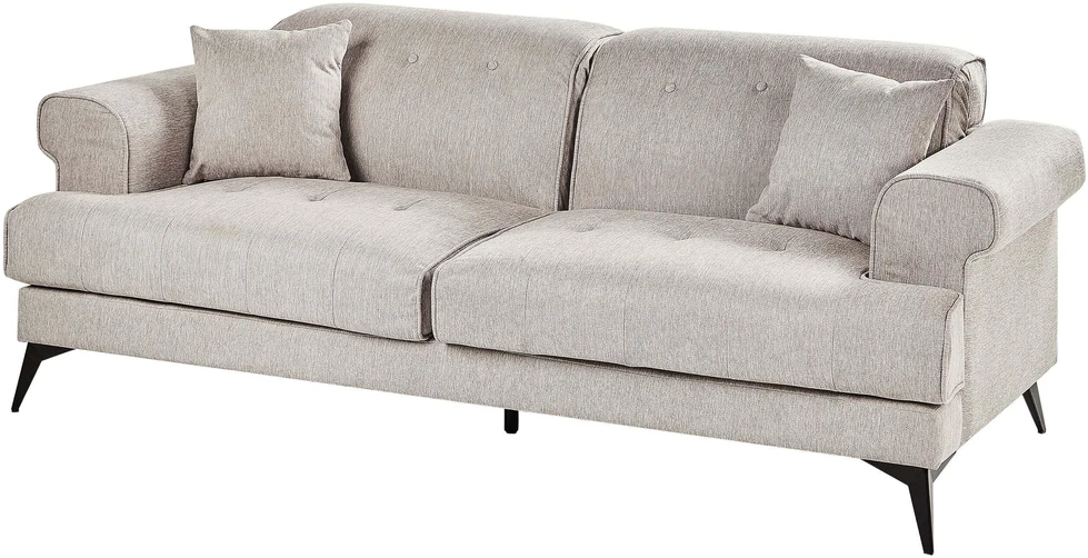 Beliani 3 vietų sofa SKIVE smėlio pilkos spalvos