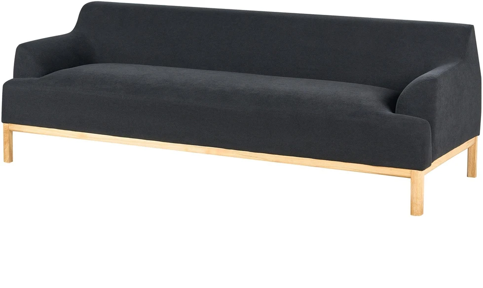 Beliani 3 vietų sofa SOSJO juoda
