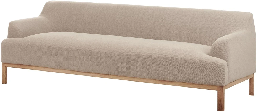 Beliani 3 vietų sofa SOSJO smėlio ir pilkos spalvos
